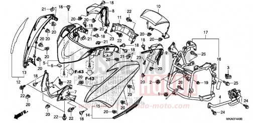 WINDLAUF, VORNE NC750DJ de 2018